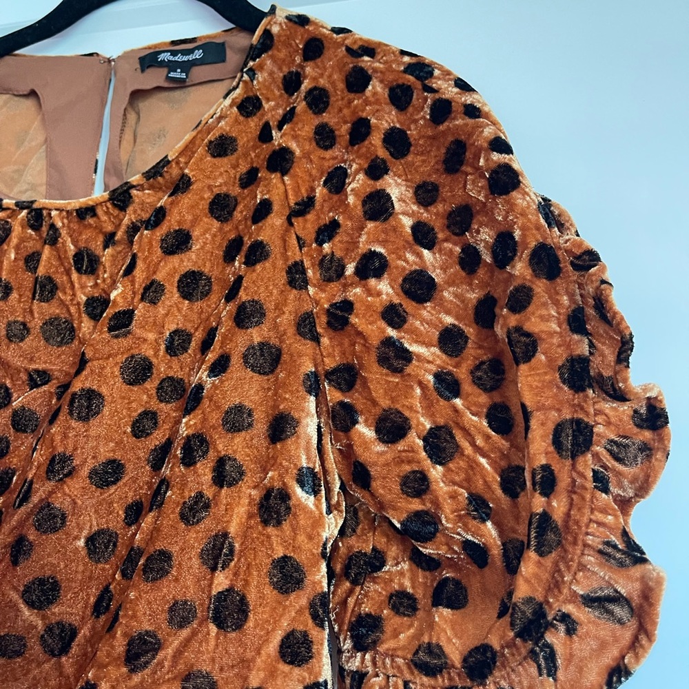 Madewell velvet leopard top